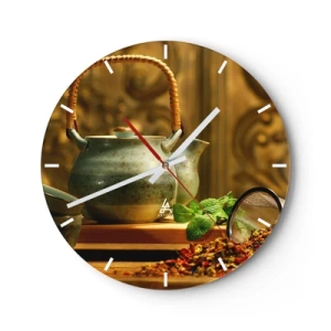 Wandklok - Klok - Verhandeling over het drinken van thee - 40x40 cm