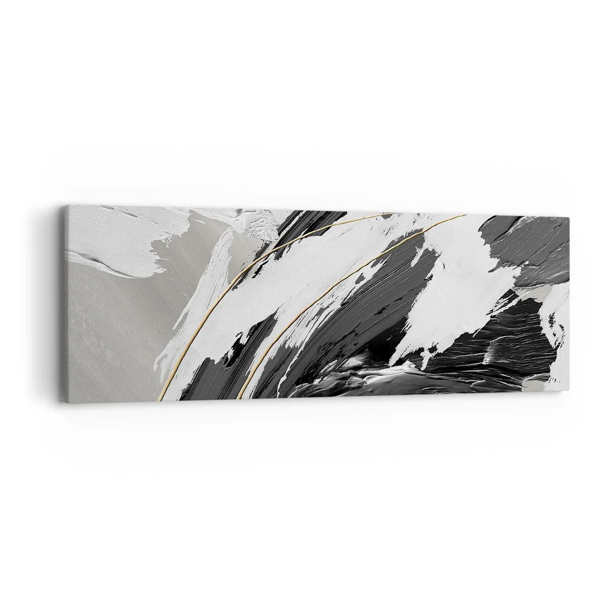 Schilderen op canvas - Abstractie op grote schaal - 90x30 cm
