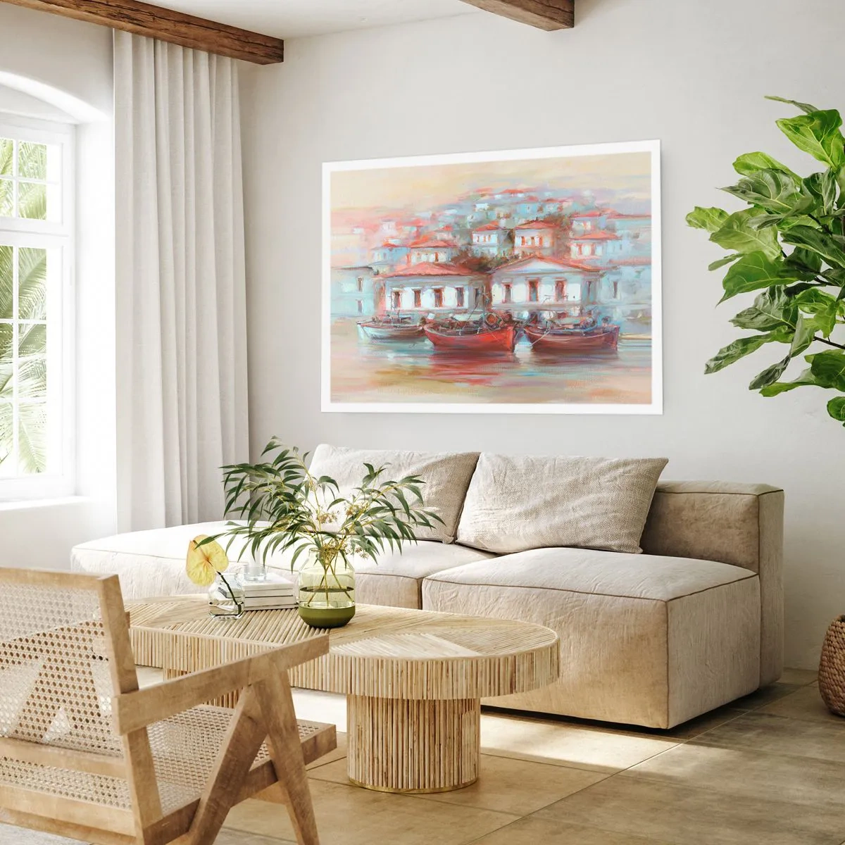 Poster - Gelukkige stad - 40x30 cm