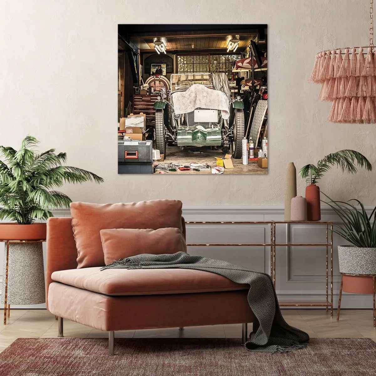 Schilderen op canvas - Terug naar het verleden - 50x50 cm