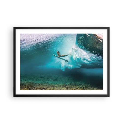 Poster in een zwarte lijst - Onderwaterwereld - 70x50 cm