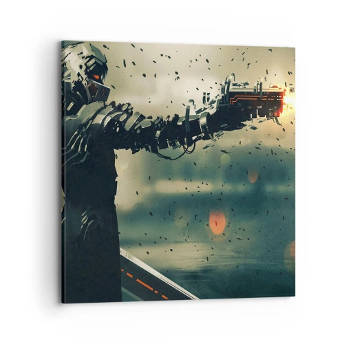 Schilderen op canvas - Dodelijke wapens - Je eigen Terminator - 70x70 cm