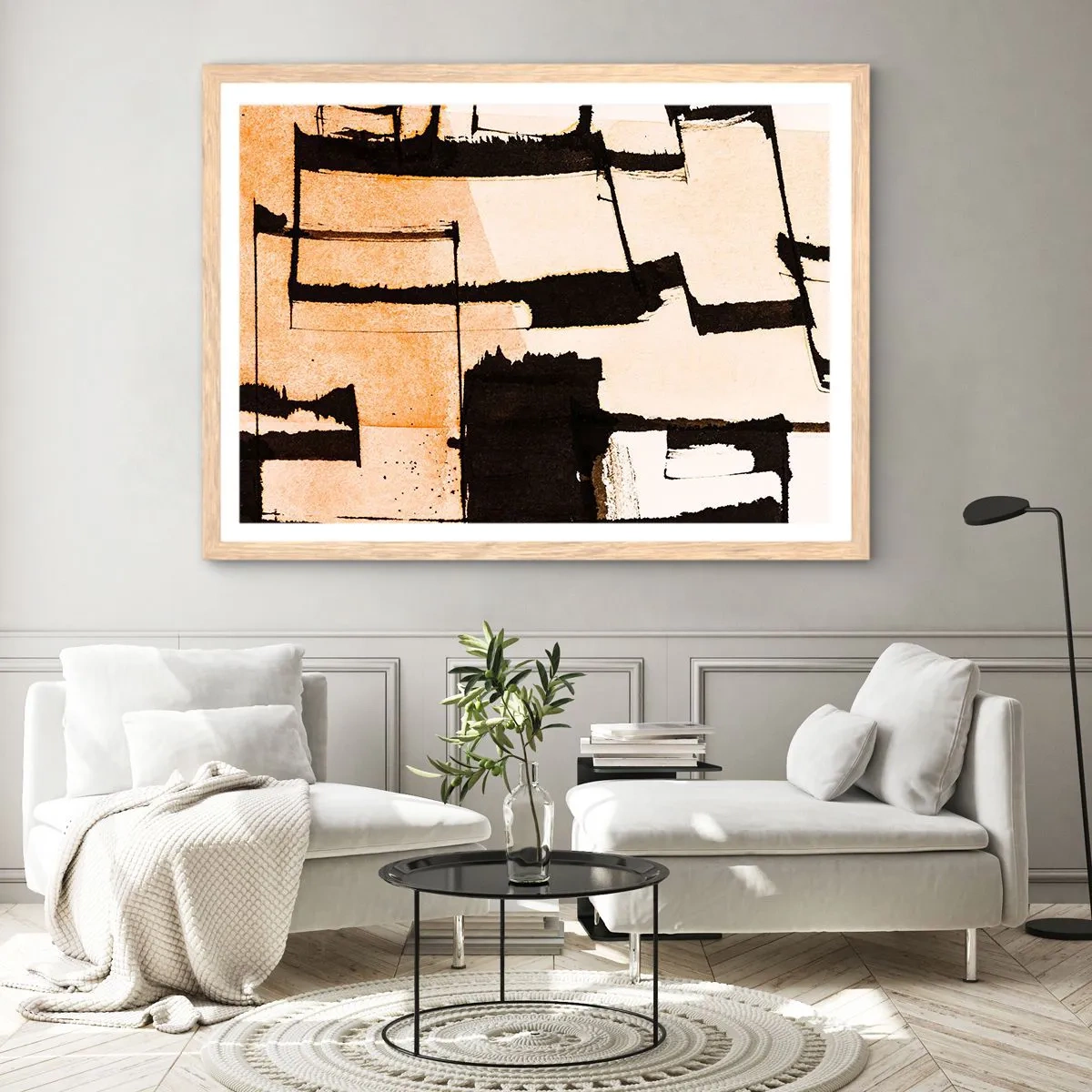 Een poster in een licht eiken lijst - Bestel echter - 100x70 cm