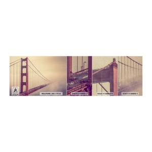 Fotobehang Monster Premium Sand - Tussen hemel en aarde - Landschap, Architectuur, San Francisco - 100x30 cm