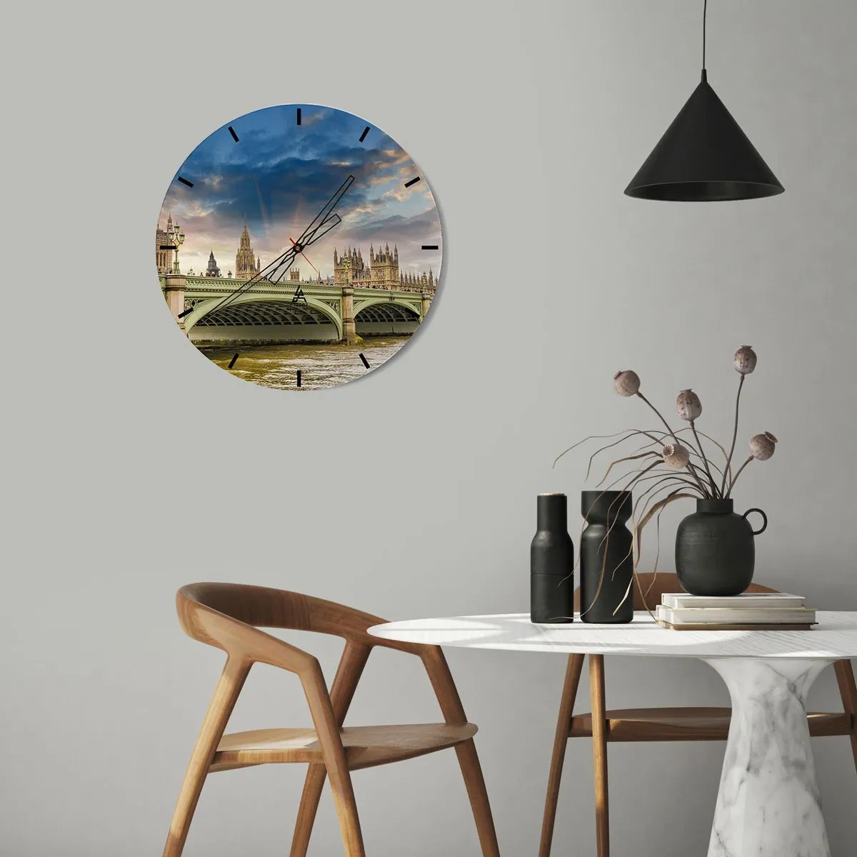 Wandklok - Klok - De tijd stond stil in het rijk - 40x40 cm