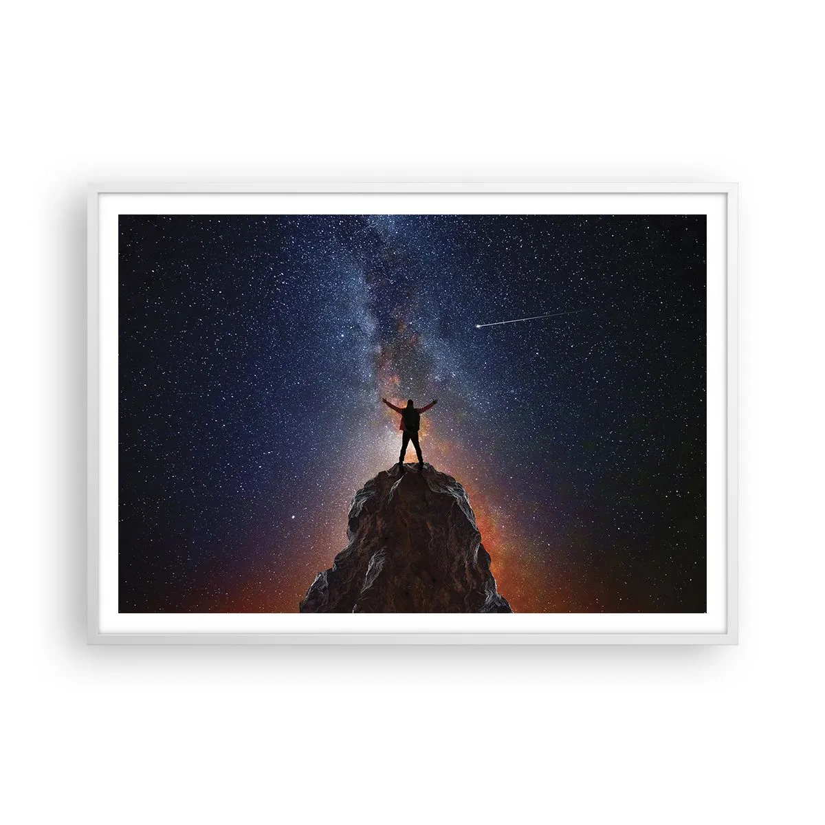 Poster in een witte lijst - De Kracht is bij mij! - 100x70 cm