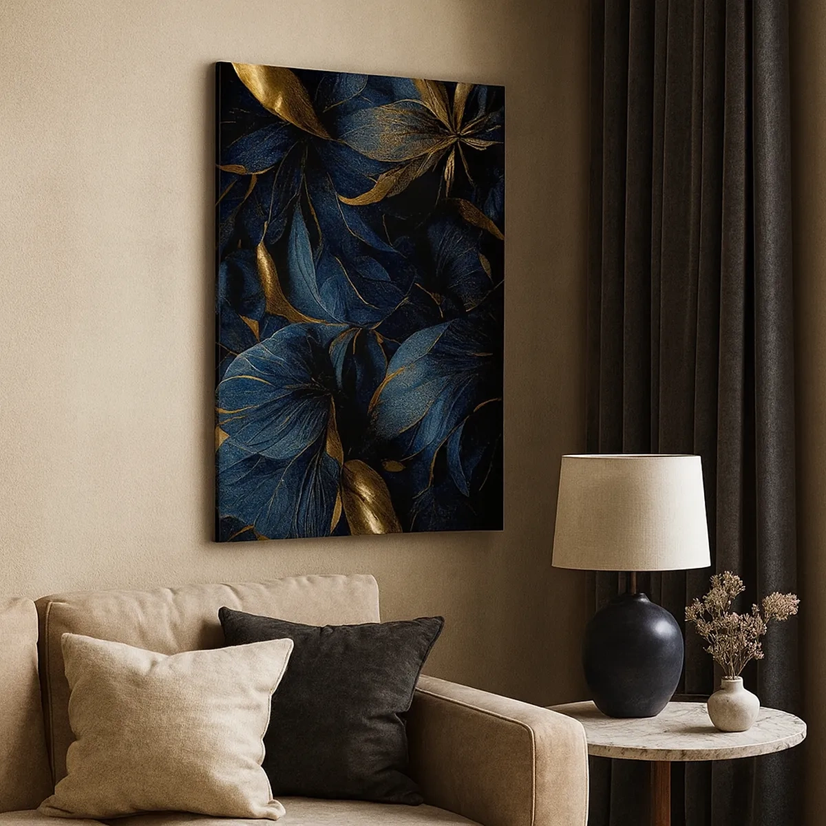 Schilderen op canvas - Met goud gevoerd - 50x70 cm