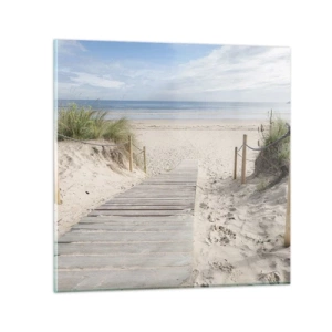 Schilderen op glas - naar de horizon - 30x30 cm