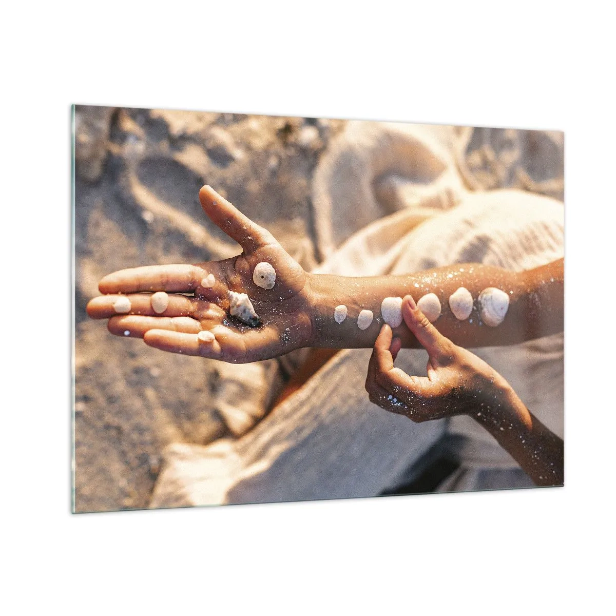 Schilderen op glas - Schoonheid binnen handbereik - 100x70 cm