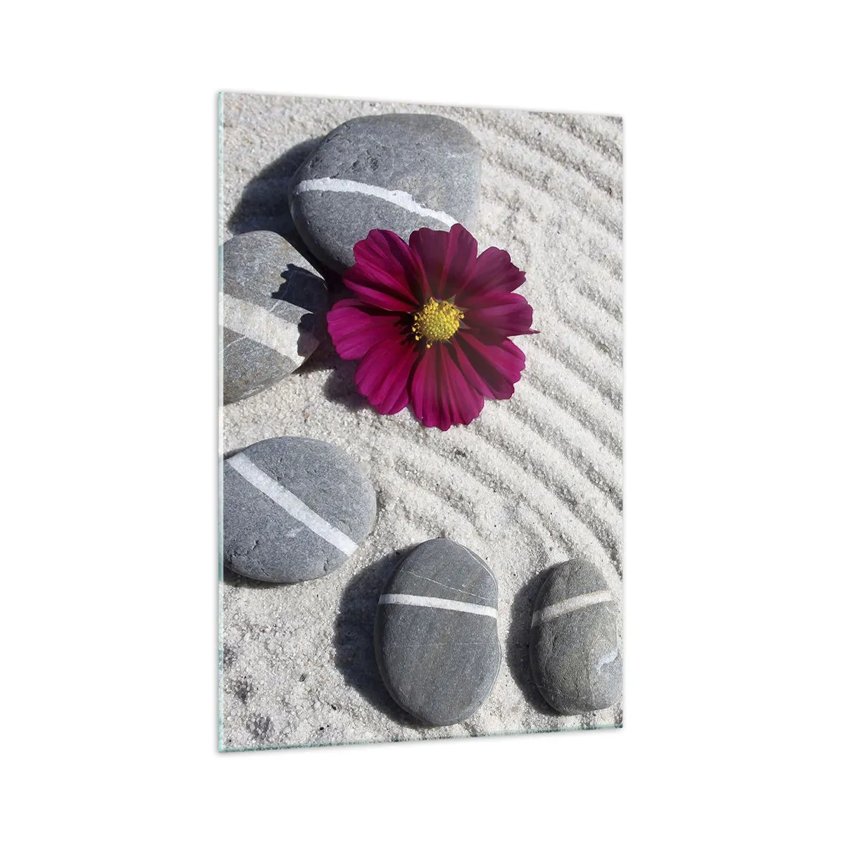 Schilderen op glas - Energie en rust van de magische cirkel van de natuur - 70x100 cm