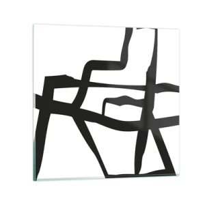 Schilderen op glas - Zwart-wit ontwerp - 30x30 cm