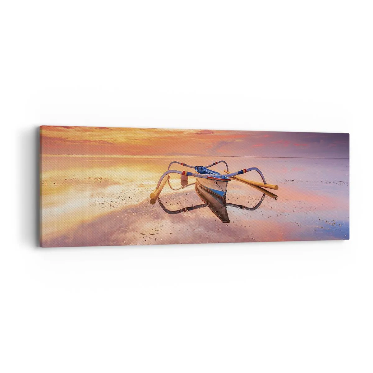 Schilderen op canvas - De rust van een tropische avond - 90x30 cm