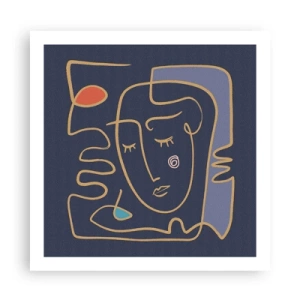 Poster - In nadenken - 60x60 cm