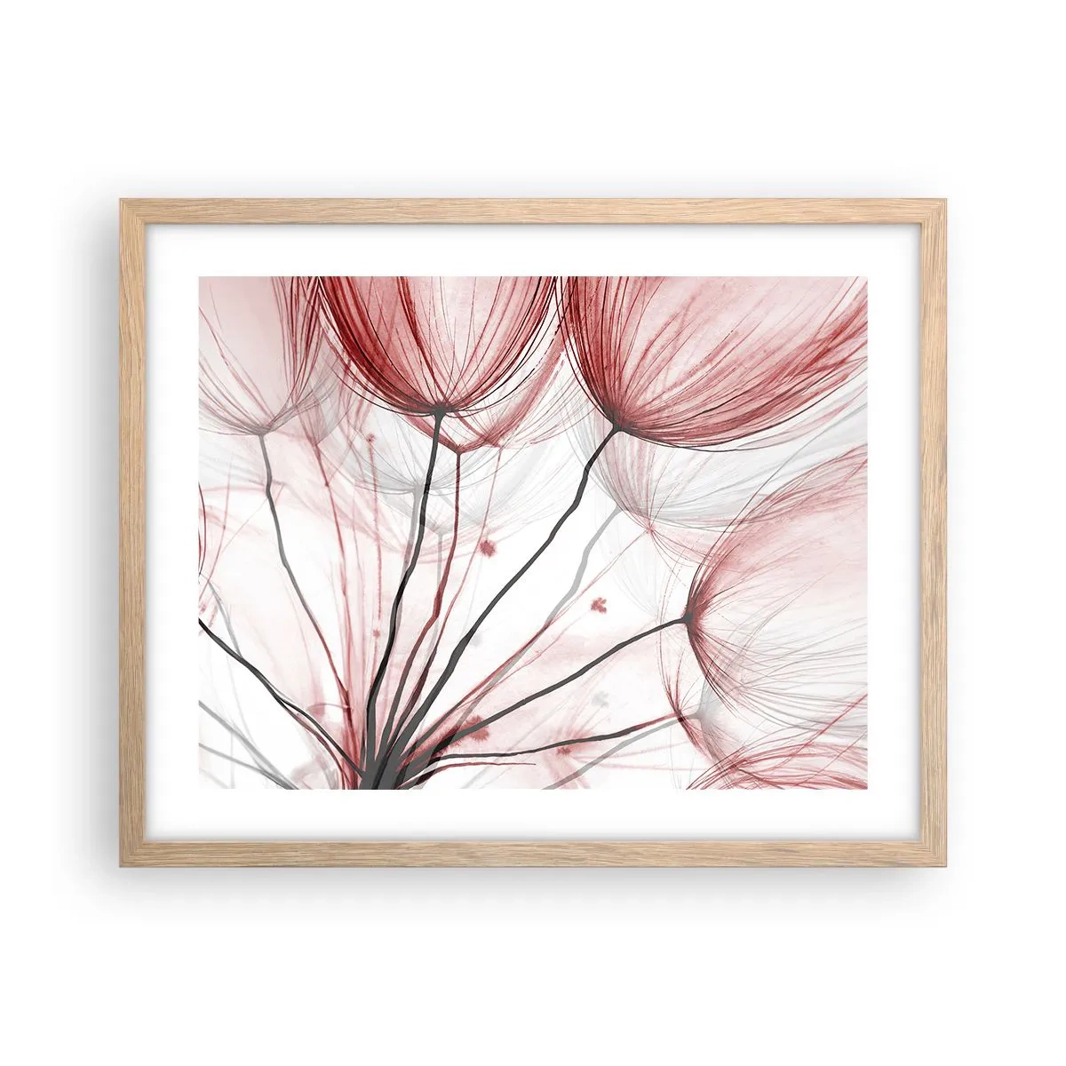 Een poster in een licht eiken lijst - Vóór het vertrek - 50x40 cm