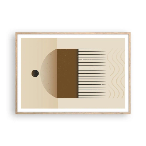 Een poster in een licht eiken lijst - verschillende staten - 100x70 cm