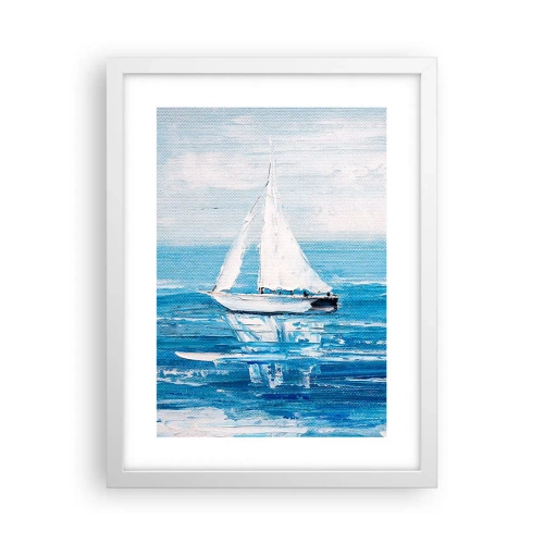 Poster in een witte lijst - Met een vriend aan mijn zijde - 30x40 cm