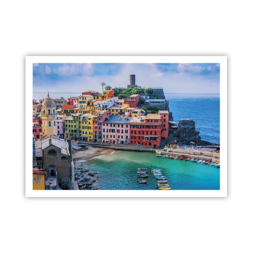 Poster - Mediterrane magische stad - 100x70 cm