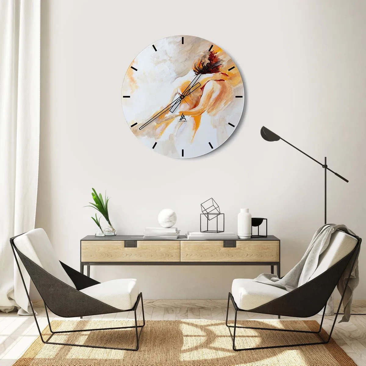 Wandklok - Klok - In de lucht van nabijheid - 30x30 cm