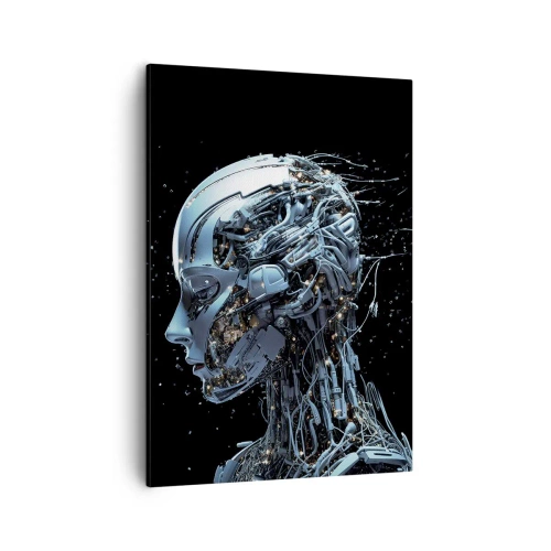 Schilderen op canvas - Technologie is een vrouw - 50x70 cm
