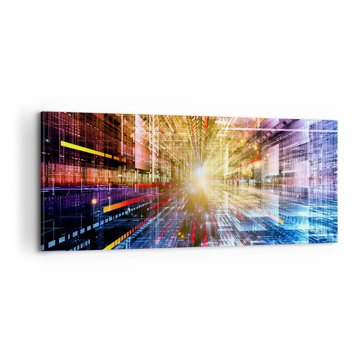 Schilderen op canvas - Lichtgevende gang - 100x40 cm