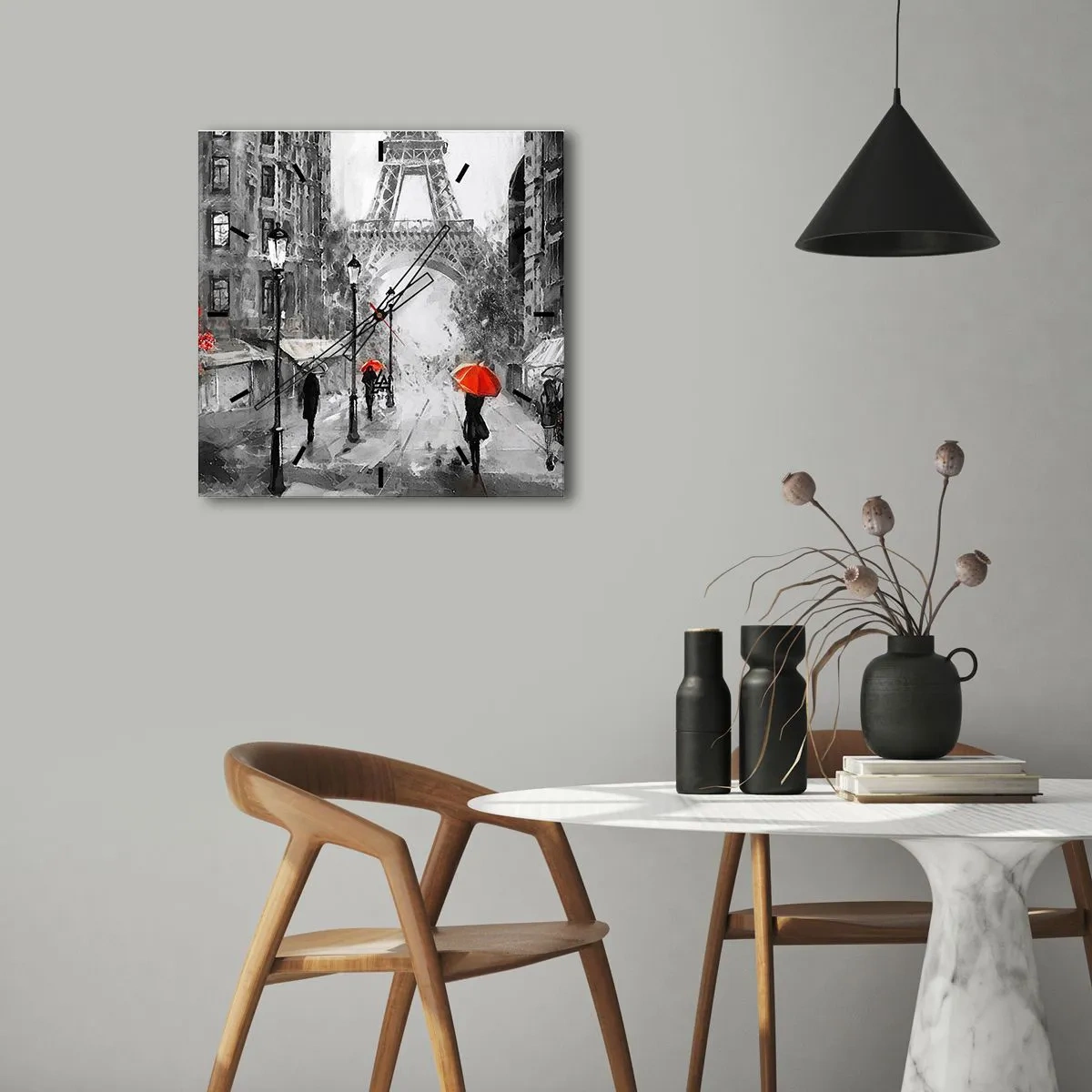 Wandklok - Klok - Alle wegen leiden naar haar - 40x40 cm