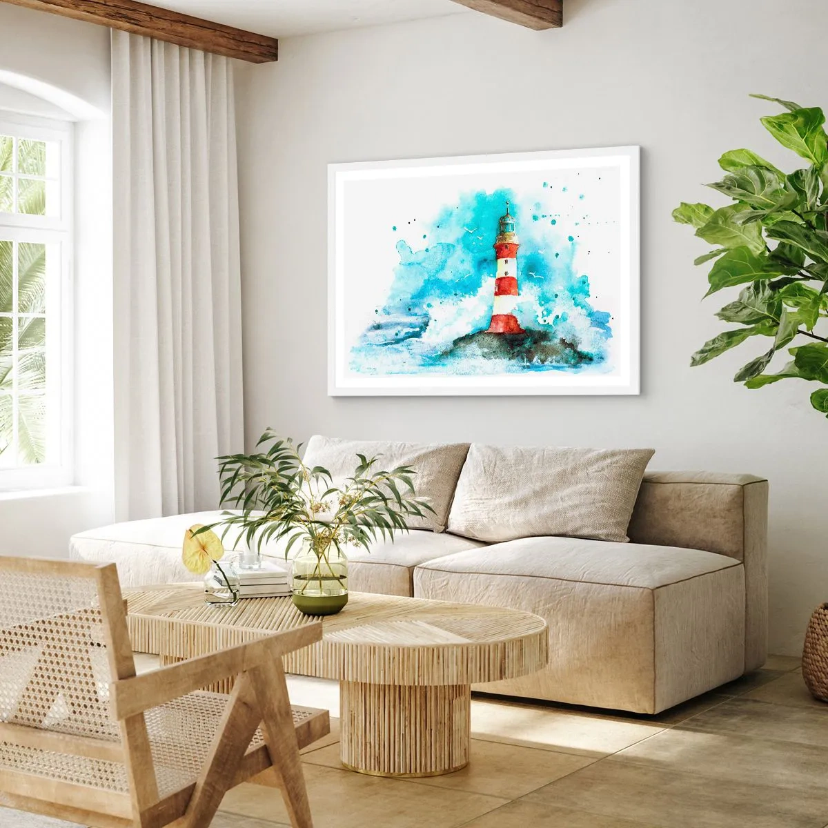 Poster in een witte lijst - Eenheid van de elementen - 40x30 cm