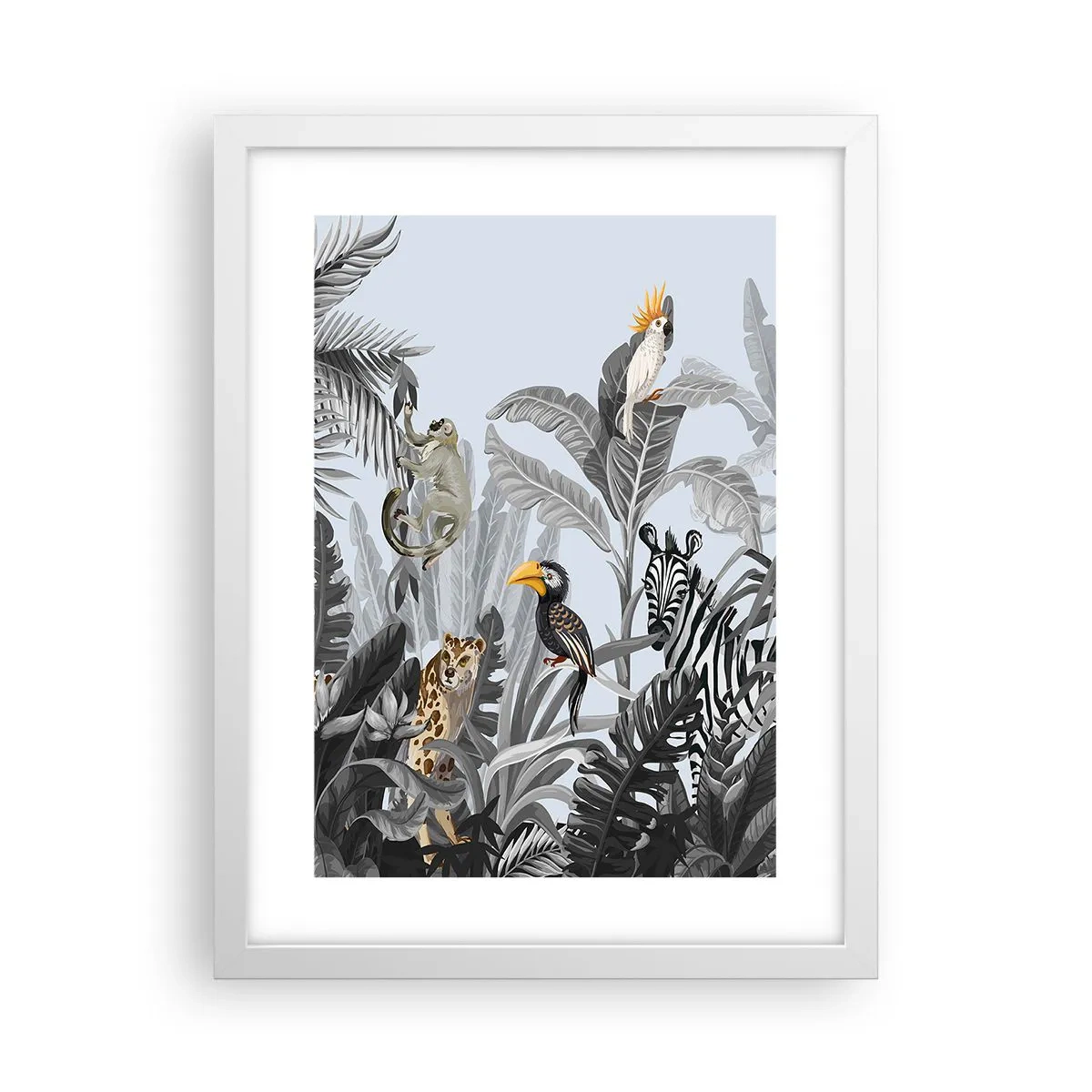 Poster in een witte lijst - Afrikaans sprookje - 30x40 cm