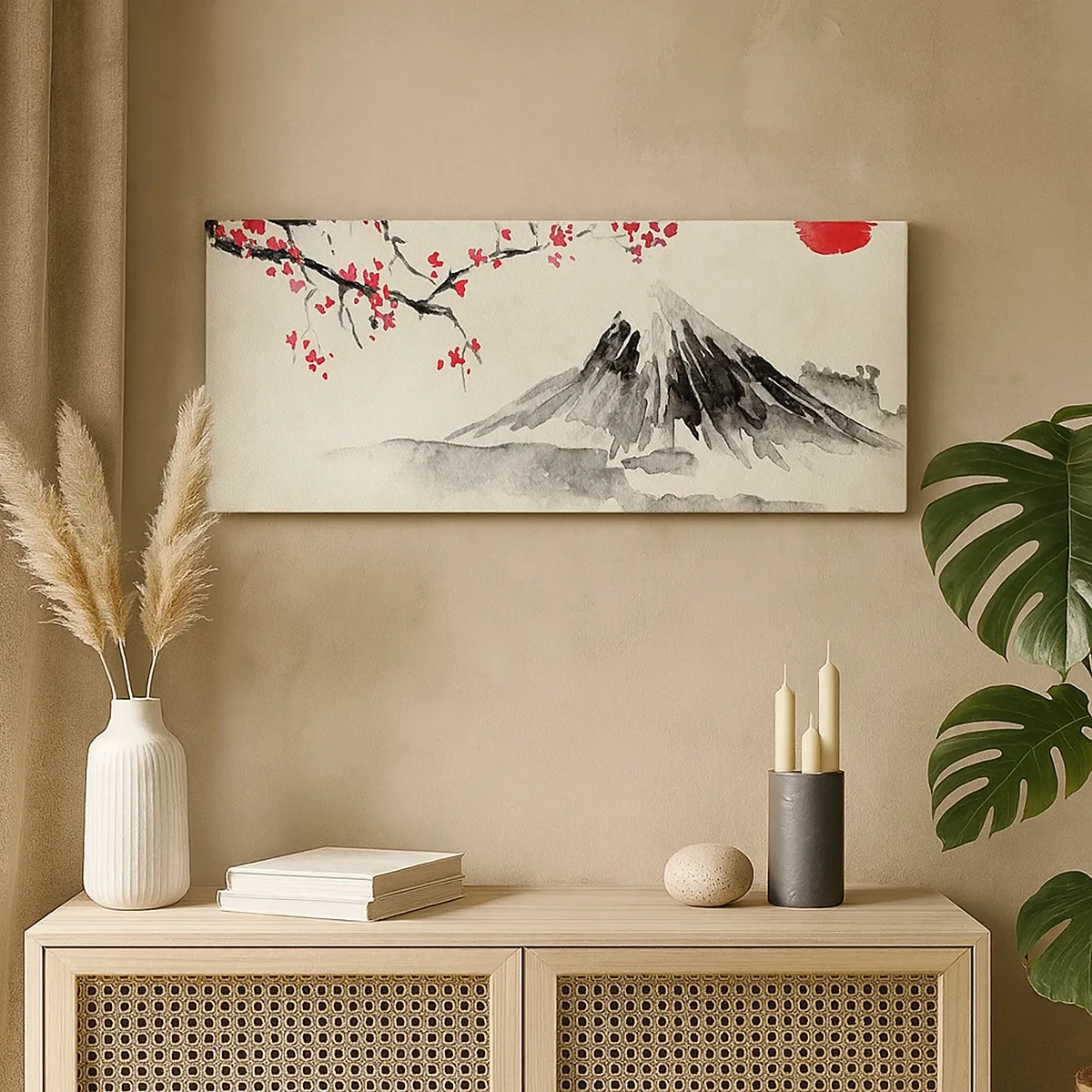 Schilderen op canvas - Houd van Japan - 30x30 cm