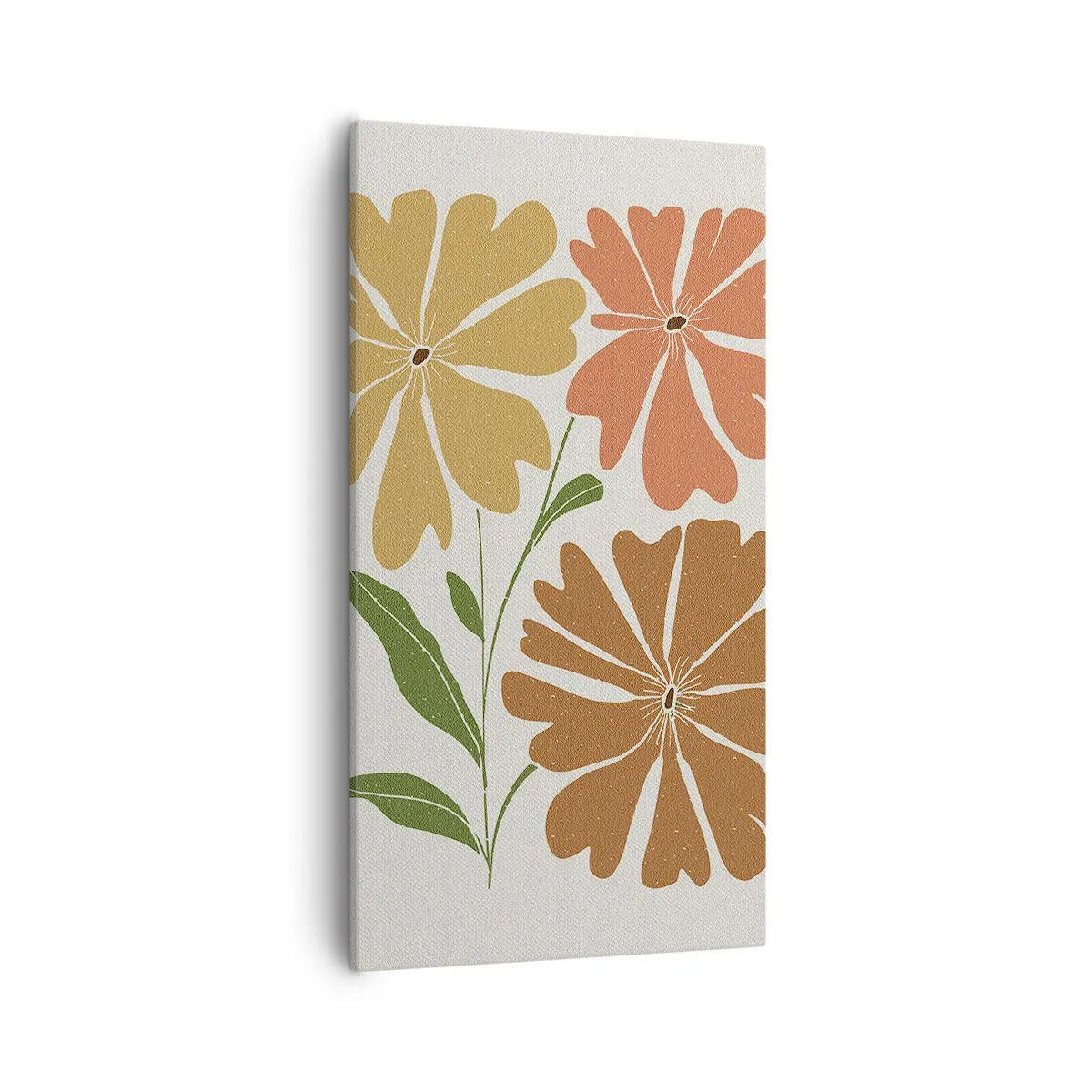 Schilderen op canvas - Natuur en geometrie - 55x100 cm