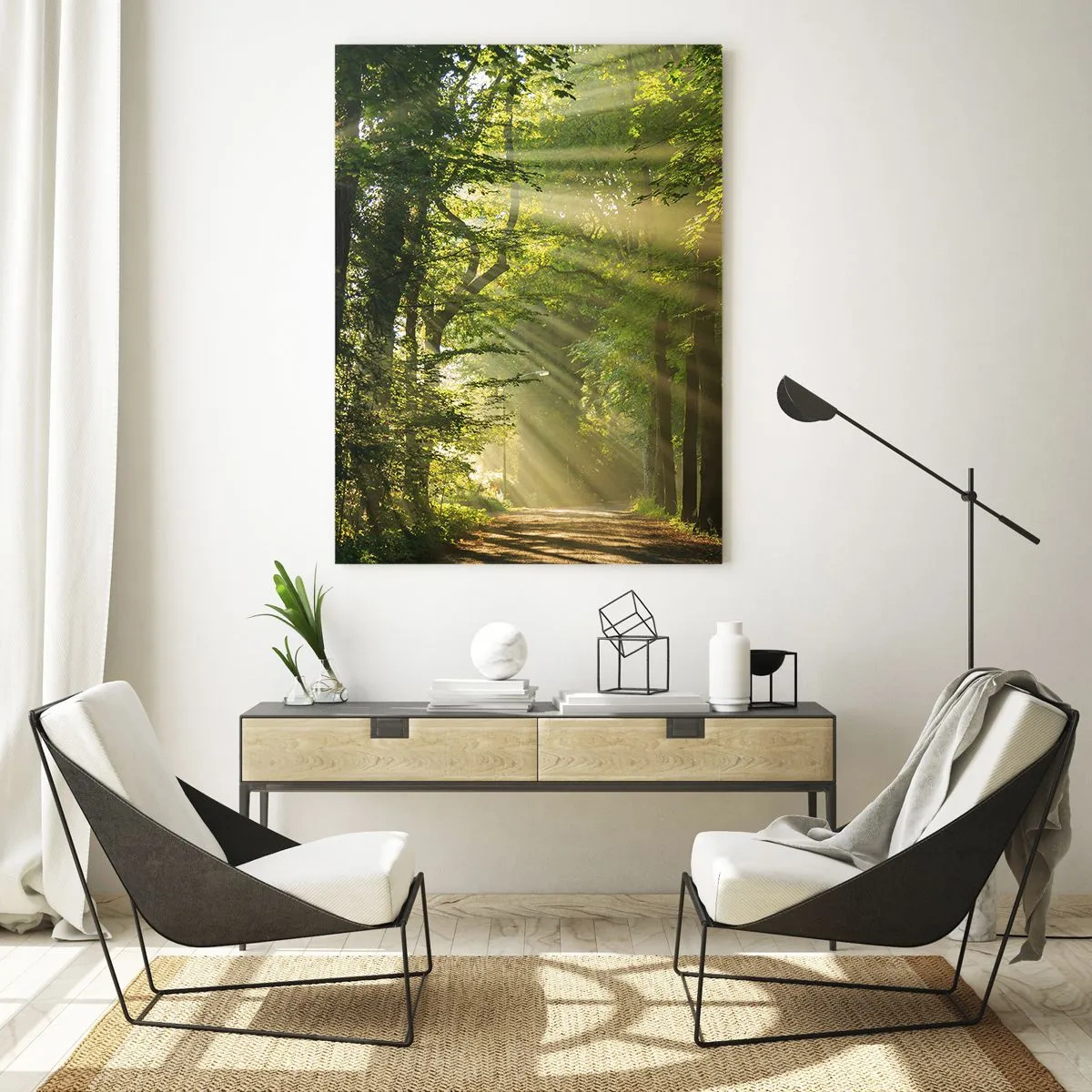 Schilderen op glas - Bosmoment - 50x70 cm