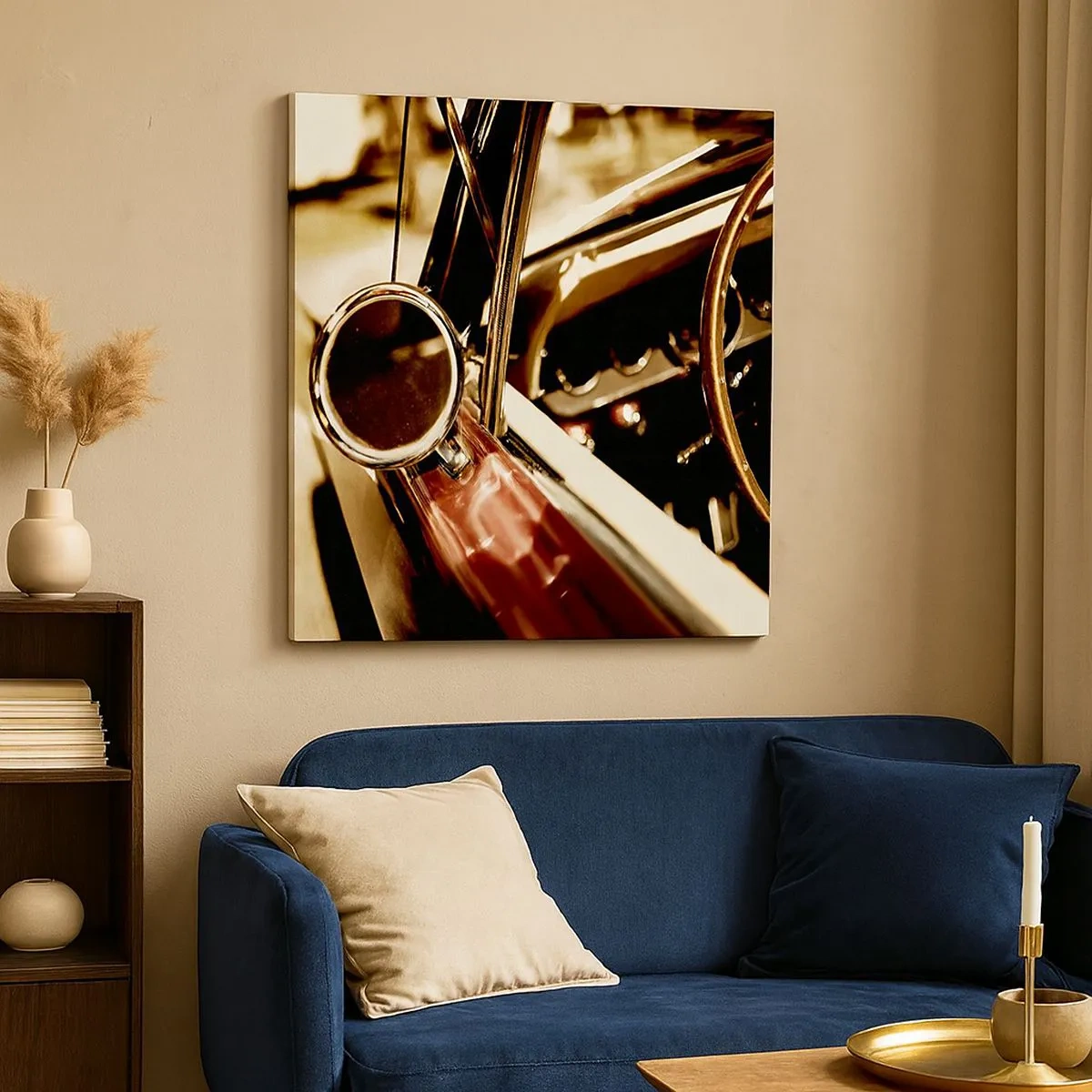 Schilderen op canvas - Een auto met een ziel - 30x30 cm