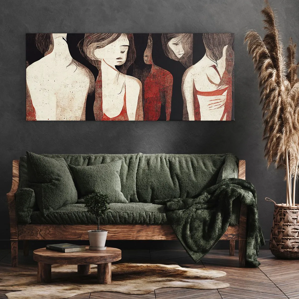 Schilderen op canvas - Madonna's van duisternis - 160x50 cm