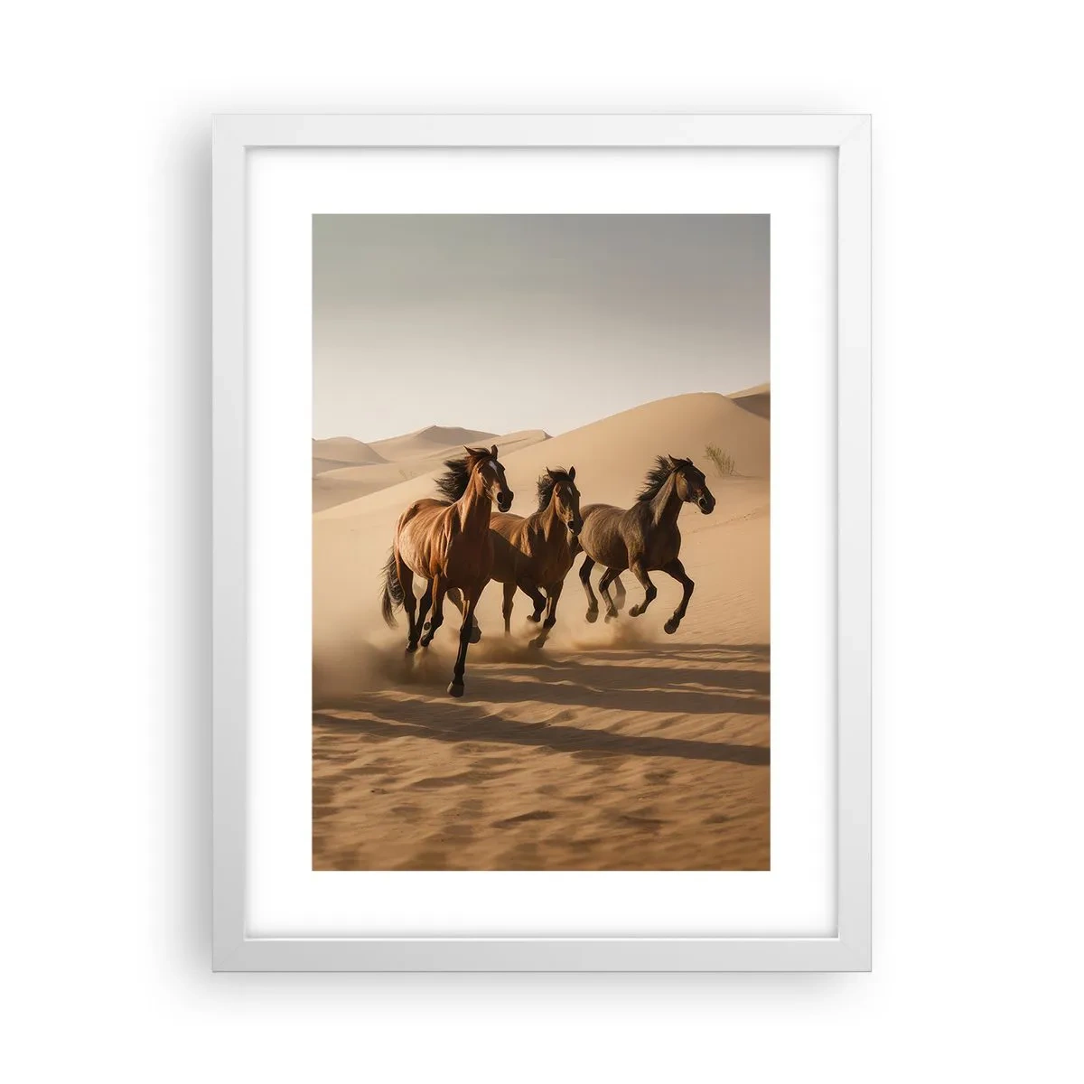 Poster in een witte lijst - Vrij als de wind - 30x40 cm