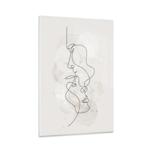 Schilderen op glas - Verstrikt in een omhelzing - 80x120 cm