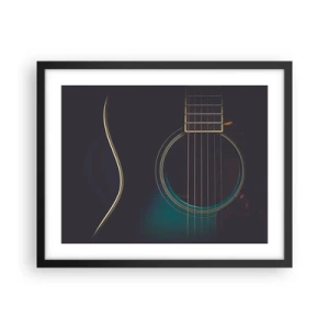 Poster in een zwarte lijst - Nog even voordat het klinkt - 50x40 cm