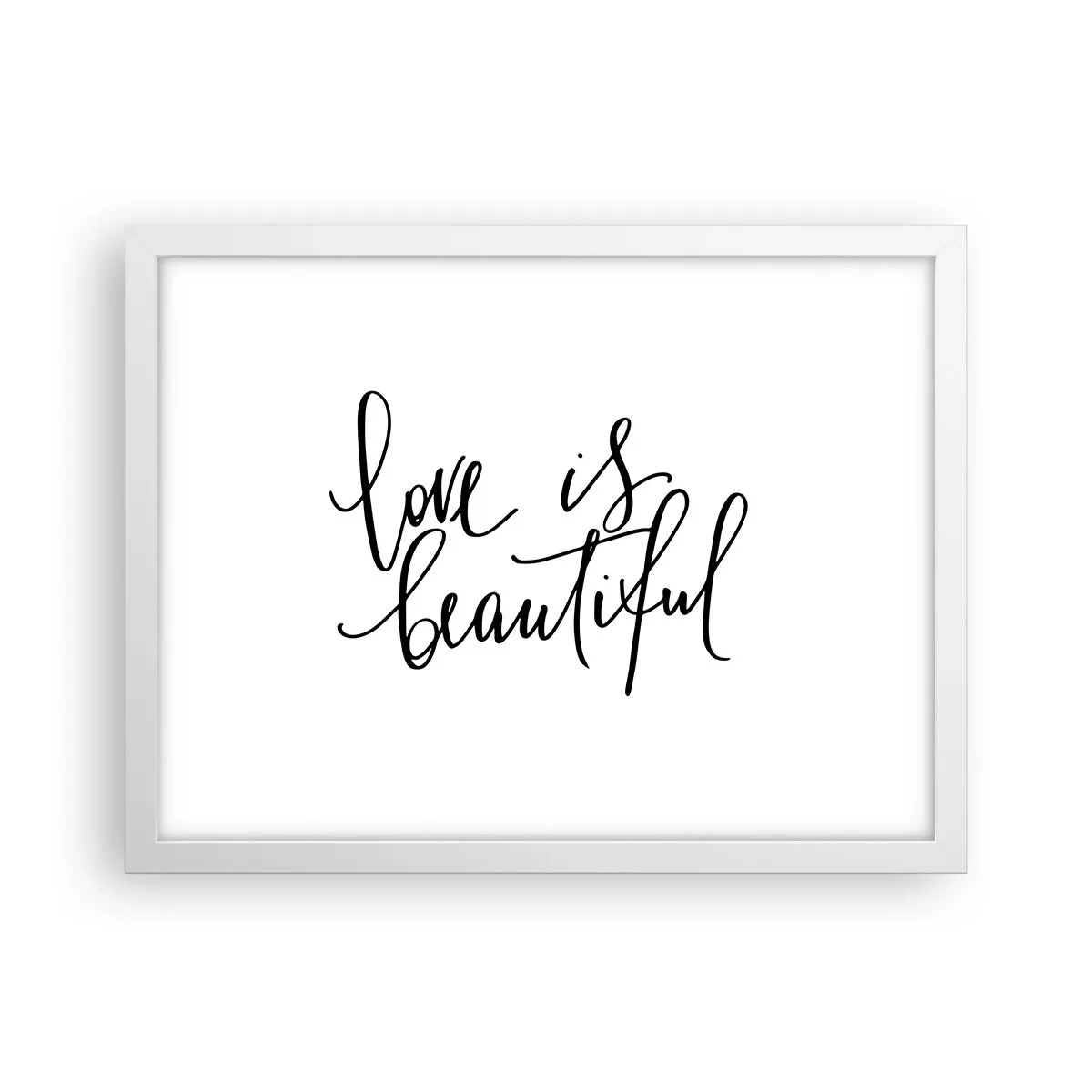 Poster in een witte lijst - Lees en herhaal - 40x30 cm