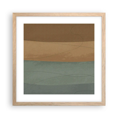 Een poster in een licht eiken lijst - Horizontale compositie - 40x40 cm