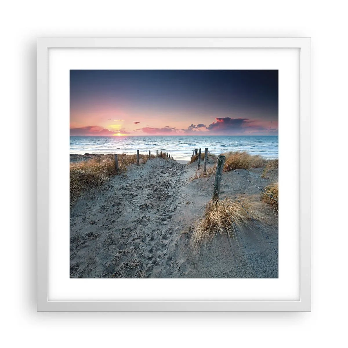 Poster in een witte lijst - Je liet een regenboog van licht stralend... - 40x40 cm