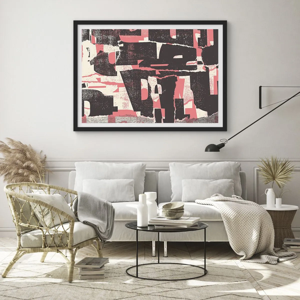 Poster in een zwarte lijst - Al dit lawaai - 40x30 cm