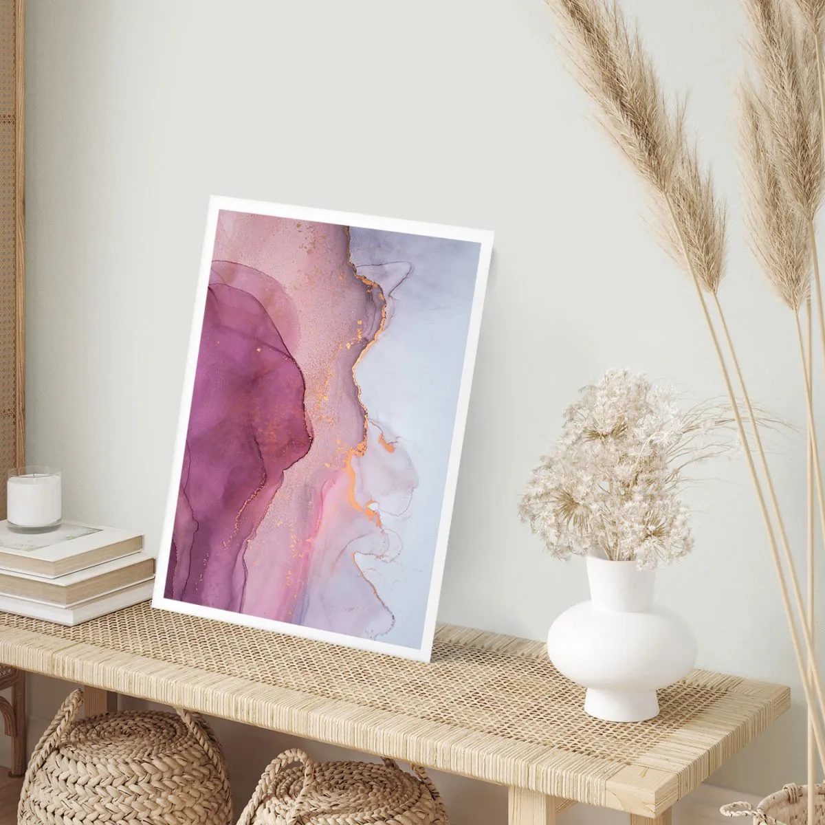 Poster - Lila en paarse golven - 30x40 cm