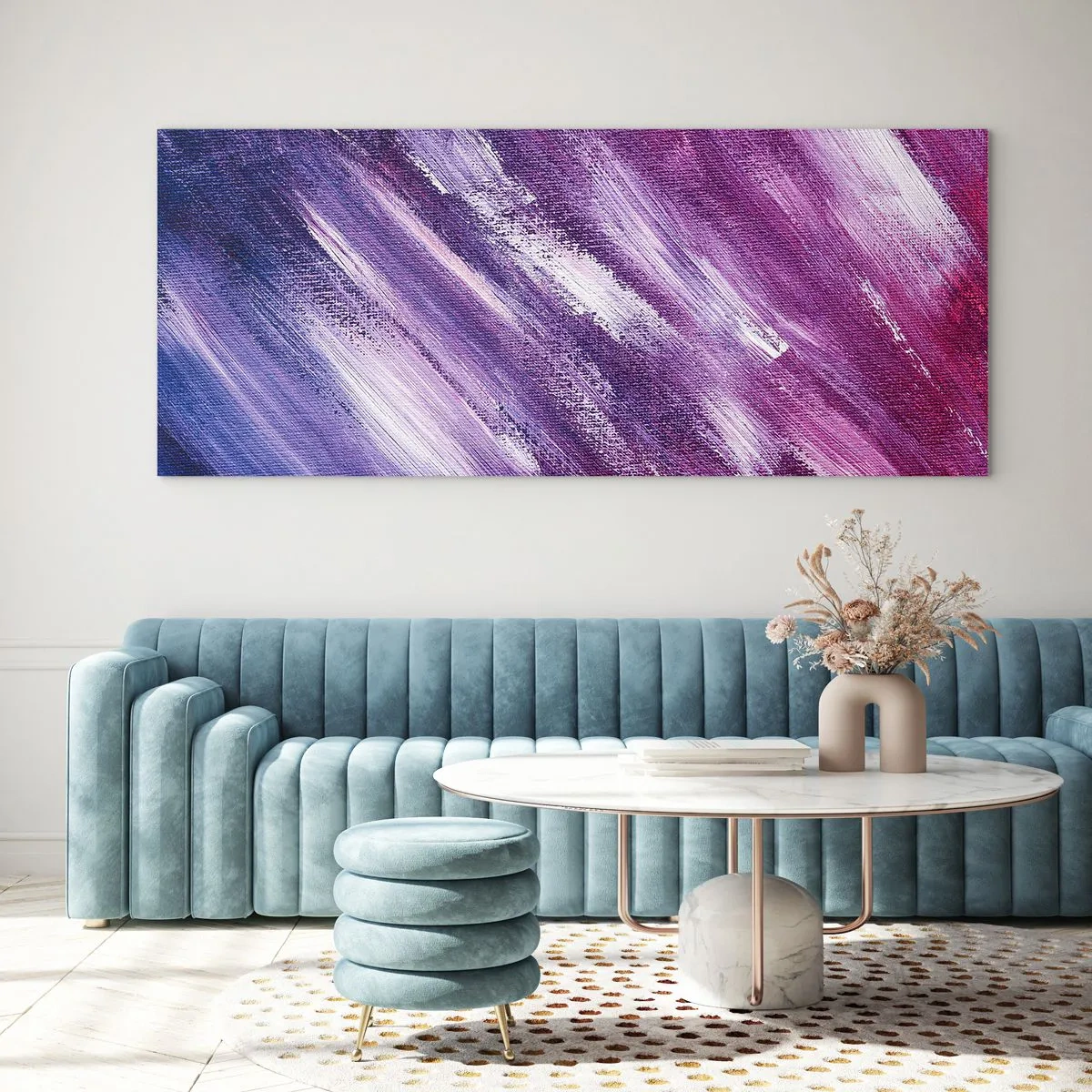 Schilderen op glas - Als de zonnige wind waait - 90x30 cm