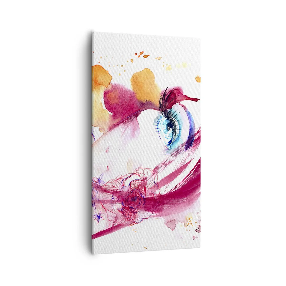 Schilderen op canvas - De wereld gedijt in nabijheid - 55x100 cm