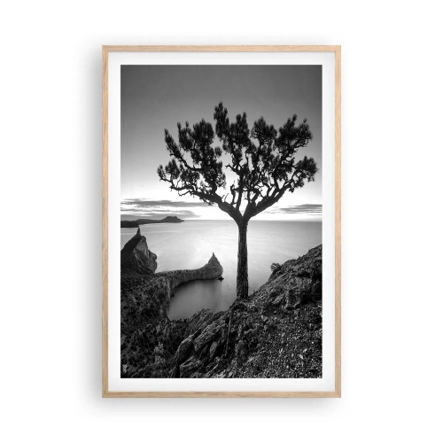 Een poster in een licht eiken lijst - Stilte aan de horizon - 61x91 cm