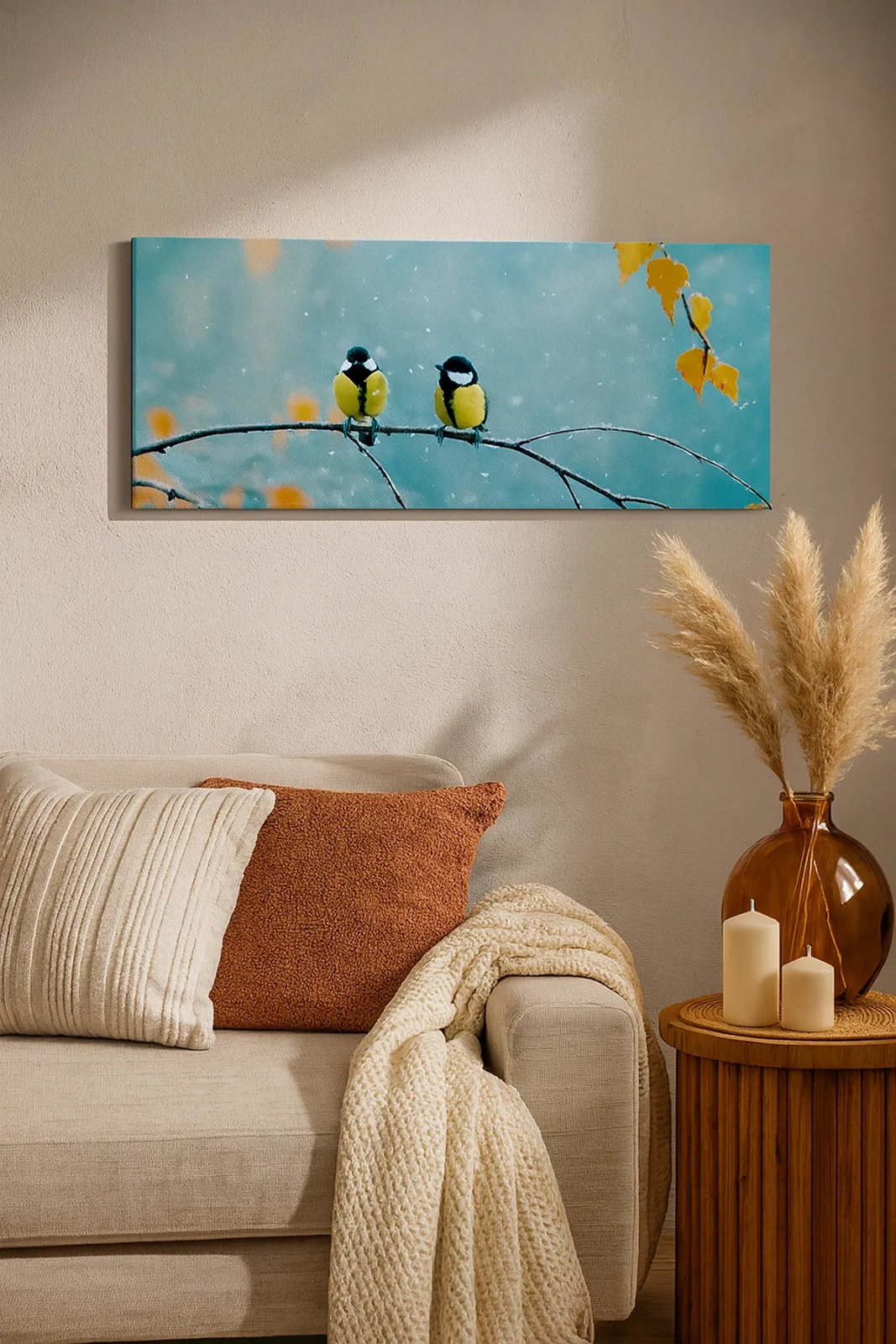 Schilderen op canvas - Vogelroddel - 30x30 cm