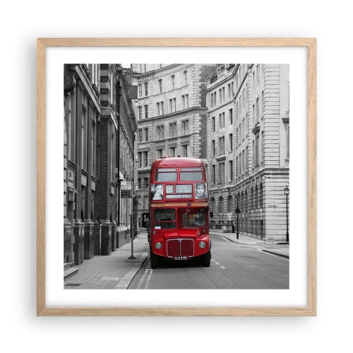 Een poster in een licht eiken lijst - Het dagelijkse leven hoeft niet grijs te zijn - 50x50 cm