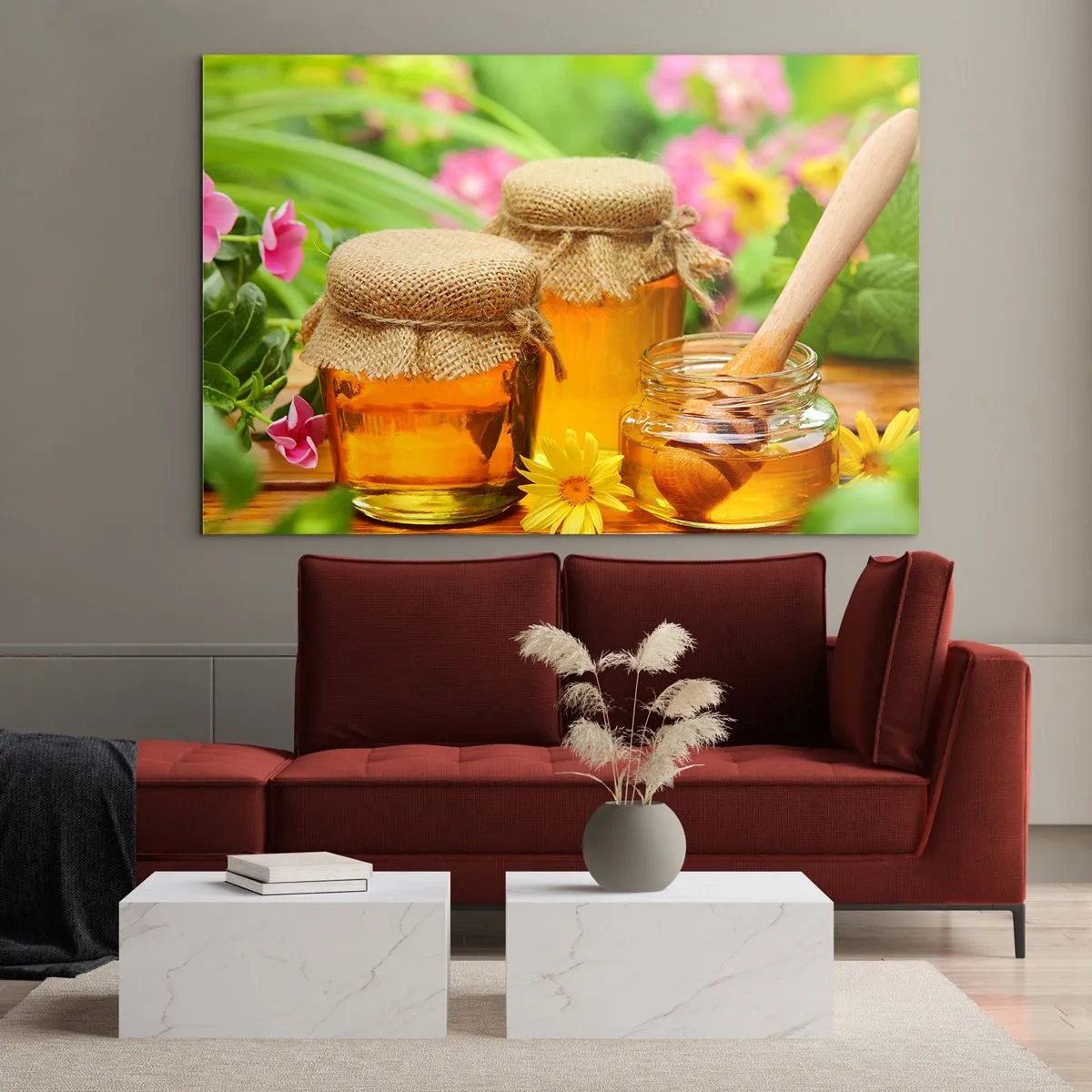 Schilderen op glas - Zoet en bloemig - 100x70 cm