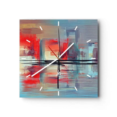 Wandklok - Klok - Een landschap in een onbekende dimensie - 40x40 cm