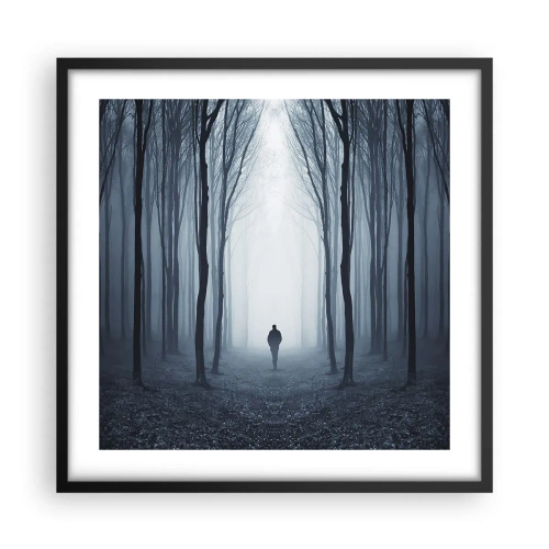 Poster in een zwarte lijst - En alles is eenvoudig en duidelijk - 50x50 cm