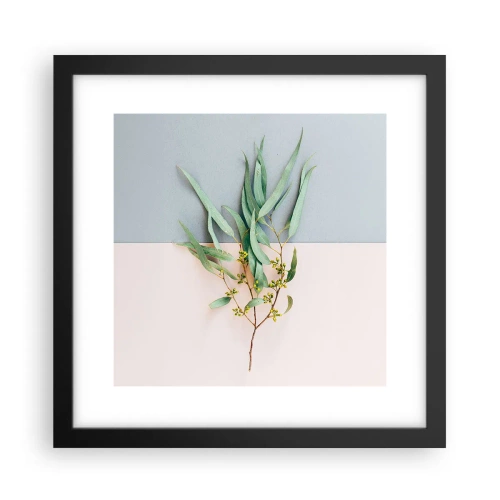 Poster in een zwarte lijst - Subtiliteit in pastelkleuren - 30x30 cm