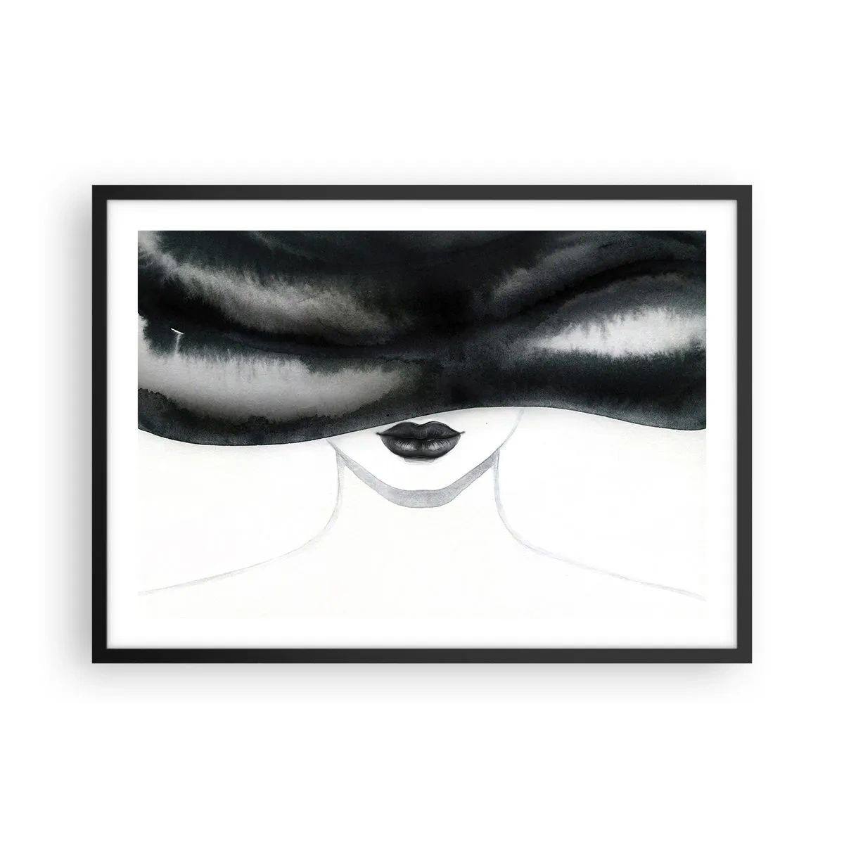 Poster in een zwarte lijst - Een sensueel mysterie - 70x50 cm